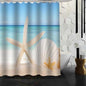 Waterproof Shower Curtain Bathroom Curtain Beach Spa  Shower Curtain