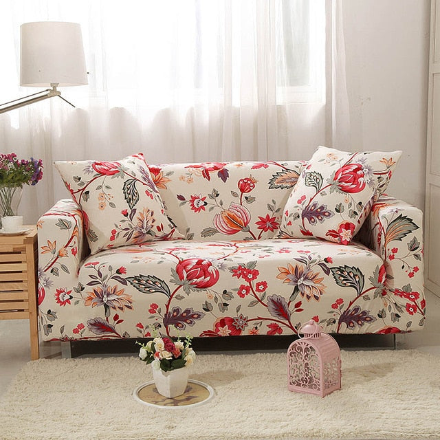 Flower Slipcover Sofa Cover Tightly All-inclusive Wrap single/double/three/four-Seat Sofa Cover Elasticity Sofa Cover 1pc