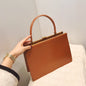 Vintage Big Clip Women Handbags Designer Casual Female Large Capacity Tote Luxury Pu Leather Handbag Ladies Fashion Purses