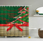 Christmas Waterproof Polyester Bathroom Shower Curtain Decor With Hooks