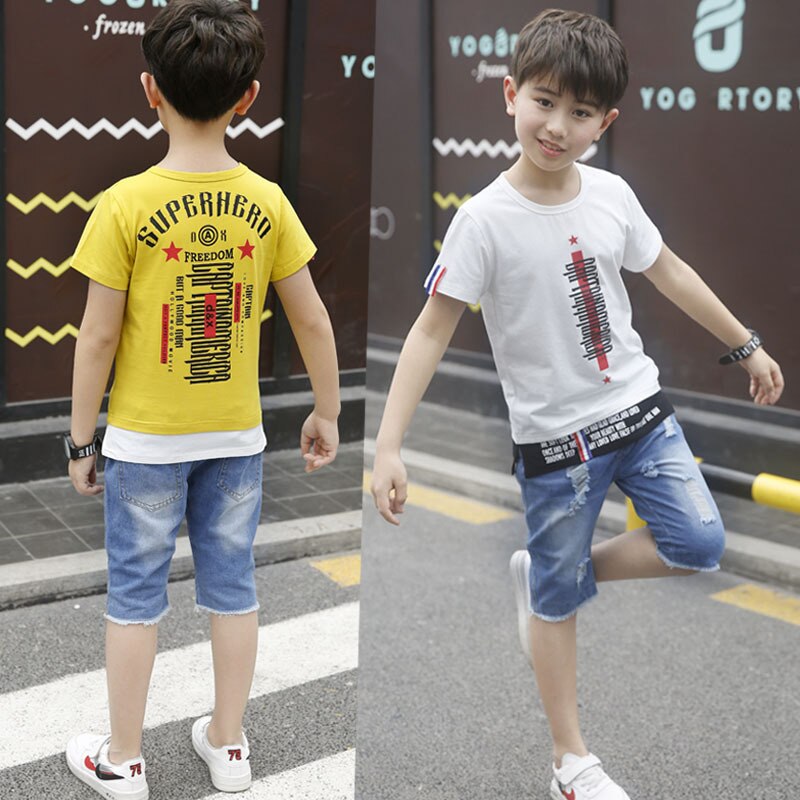 Teenage Boy Clothes Children Clothing Set Cotton Sweatshirt + Pants Two-Piece Casual Sequins Kids Clothes