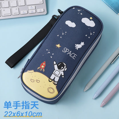 Pencil Case For Elementary School Students Pencil Case Large Capacity Children Simple Multifunctional Universe Star Stationery Box