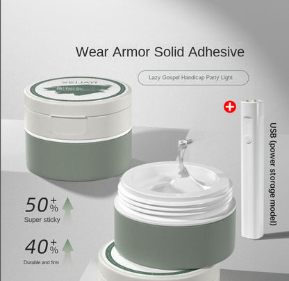 Solid state patch adhesive tank armor plate adhesive=solid paste without damaging the armor or sticking to the hands