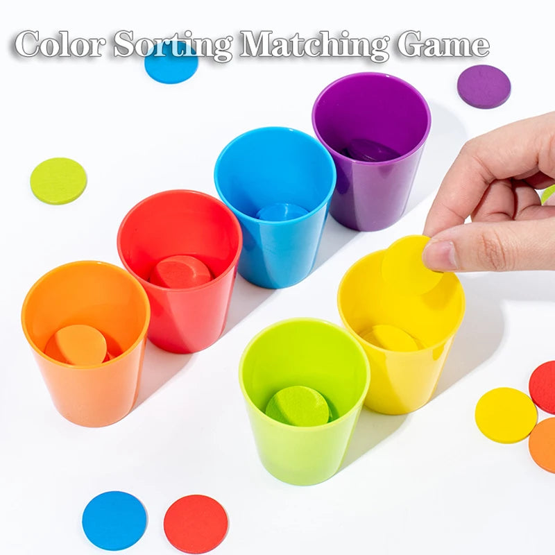 Montessori early education puzzle color classification cup concentration training teaching tool