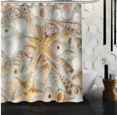 Waterproof Shower Curtain Bathroom Curtain Beach Spa  Shower Curtain