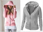 Women's Classic Hoodies Jackets Spring Autumn Zipper Hoody Sweatshirts Jacket Solid Slim Fit Hoodie