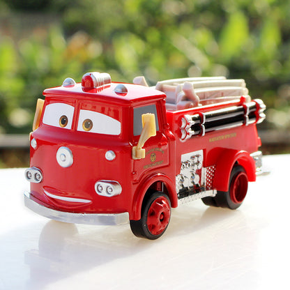 Cars 2 Little Red Fire Truck Alloy Children's Cartoon Simulation Toy Car Model