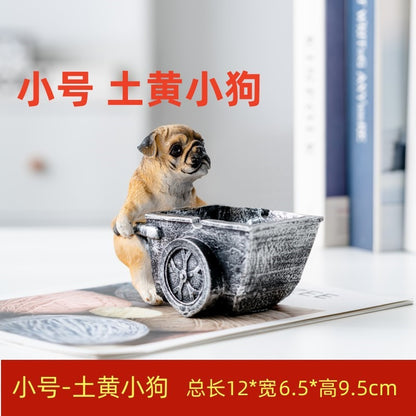 Puppy ashtray creative personality trend anti-fly ash home living room office anti-smoke resin ornaments