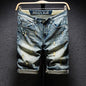 Summer Fashion Brand Design Blue Men Streetwear Ripped Bermuda Jeans Short