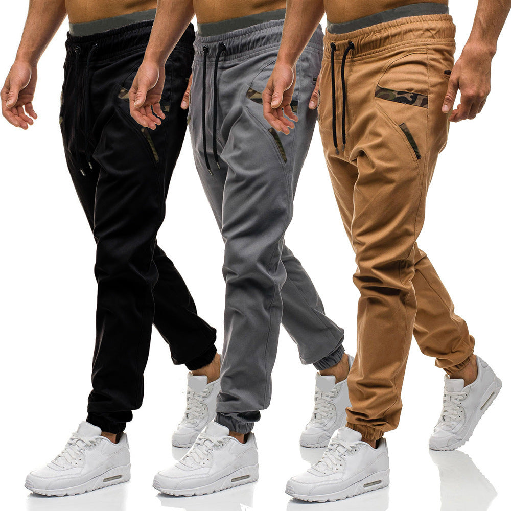 Fashion Men Gyms Pure color Pants Joggers Fitness Casual Long Pants Men Workout Skinny Sweatpants Jogger Tracksuit Trousers