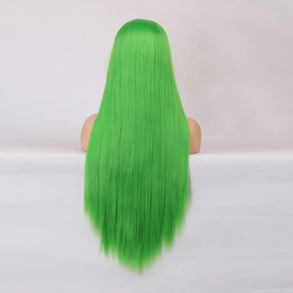 Wig Female Long Hair Chemical Fiber Front Lace Natural Simulation Wig Headgear Medium Long Hair Headgear