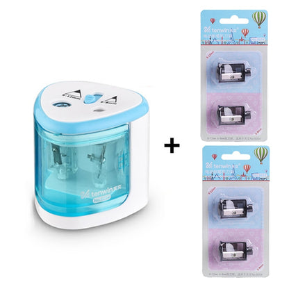 New Automatic pencil sharpener Two-hole Electric Switch Pencil Sharpener stationery Home Office School Supplies