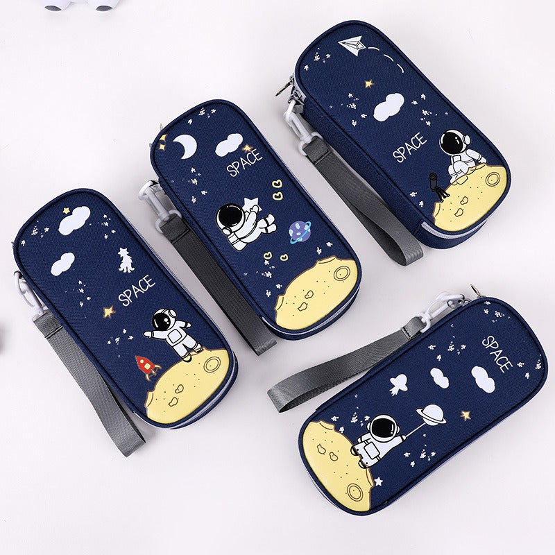 Pencil Case For Elementary School Students Pencil Case Large Capacity Children Simple Multifunctional Universe Star Stationery Box