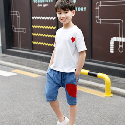 Teenage Boy Clothes Children Clothing Set Cotton Sweatshirt + Pants Two-Piece Casual Sequins Kids Clothes