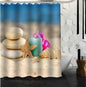 Waterproof Shower Curtain Bathroom Curtain Beach Spa  Shower Curtain