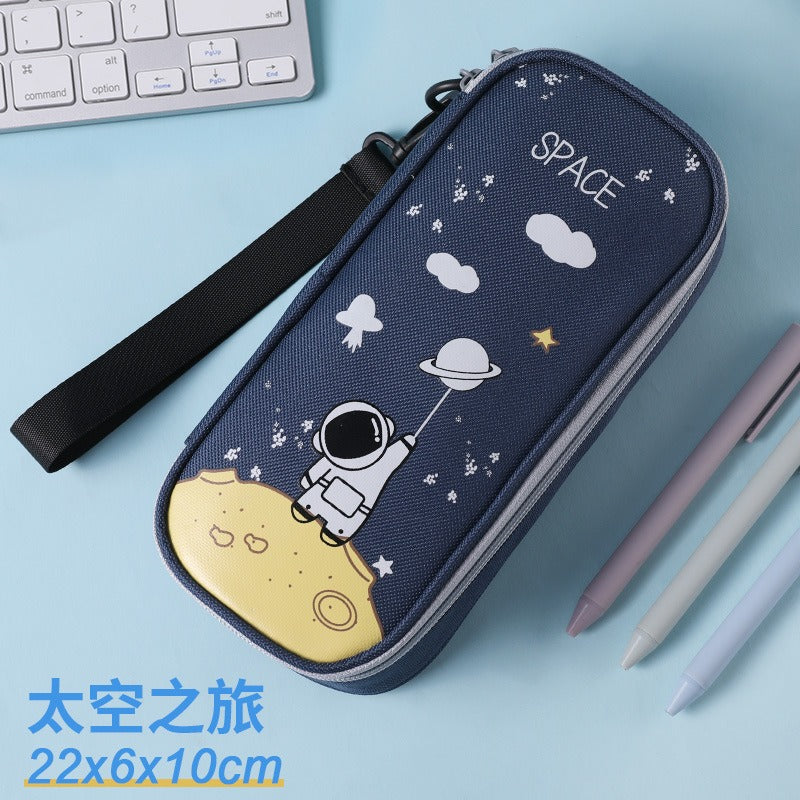 Pencil Case For Elementary School Students Pencil Case Large Capacity Children Simple Multifunctional Universe Star Stationery Box