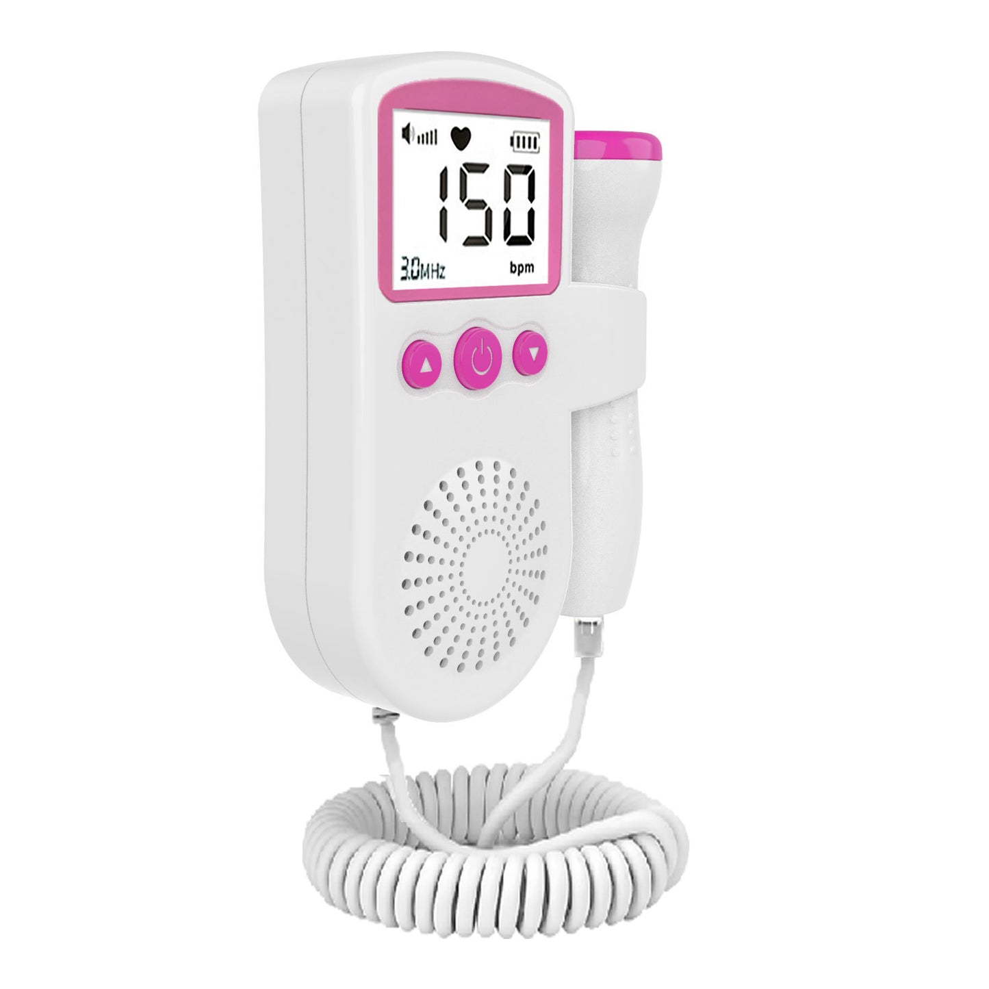 Fetal Heart Monitor Handheld Home Fetal Sound Monitor for Detecting Baby Fetal Movement and Heart Rate Auscultatory Device