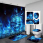 Polyester Printed Shower Curtain Thickened Waterproof Halloween Shower Curtain