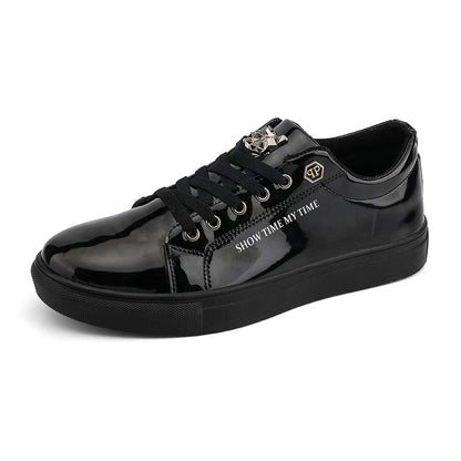 Fashionable board shoes low cut trendy casual sports shoes shiny flat bottomed trendy shoes