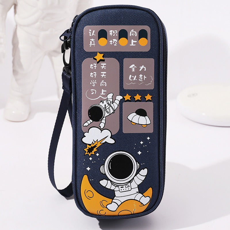 Pencil Case For Elementary School Students Pencil Case Large Capacity Children Simple Multifunctional Universe Star Stationery Box