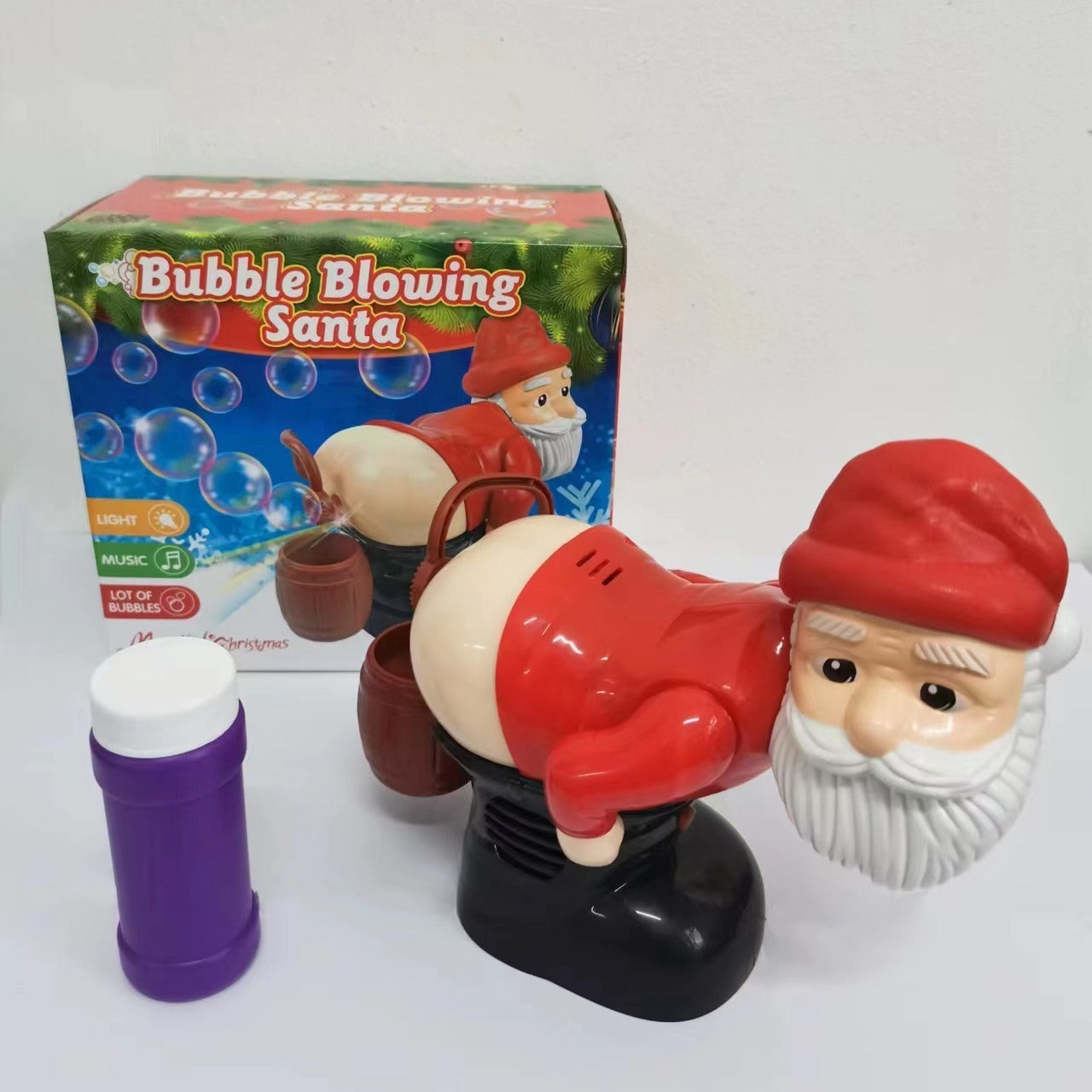 New electric Santa Claus bubble machine with sound, light, music, funny bubble blowing toys, interactive toys