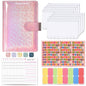 A6 Loose-Leaf Binder Budget Book Macaron Notebook Leather PU Loose-Leaf Book Cash Budget Handbook