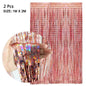 2Pcs 2M Foil Tinsel Fringe Curtains Backdrop Happy New Year Merry Christmas Decorations For Home Table Background