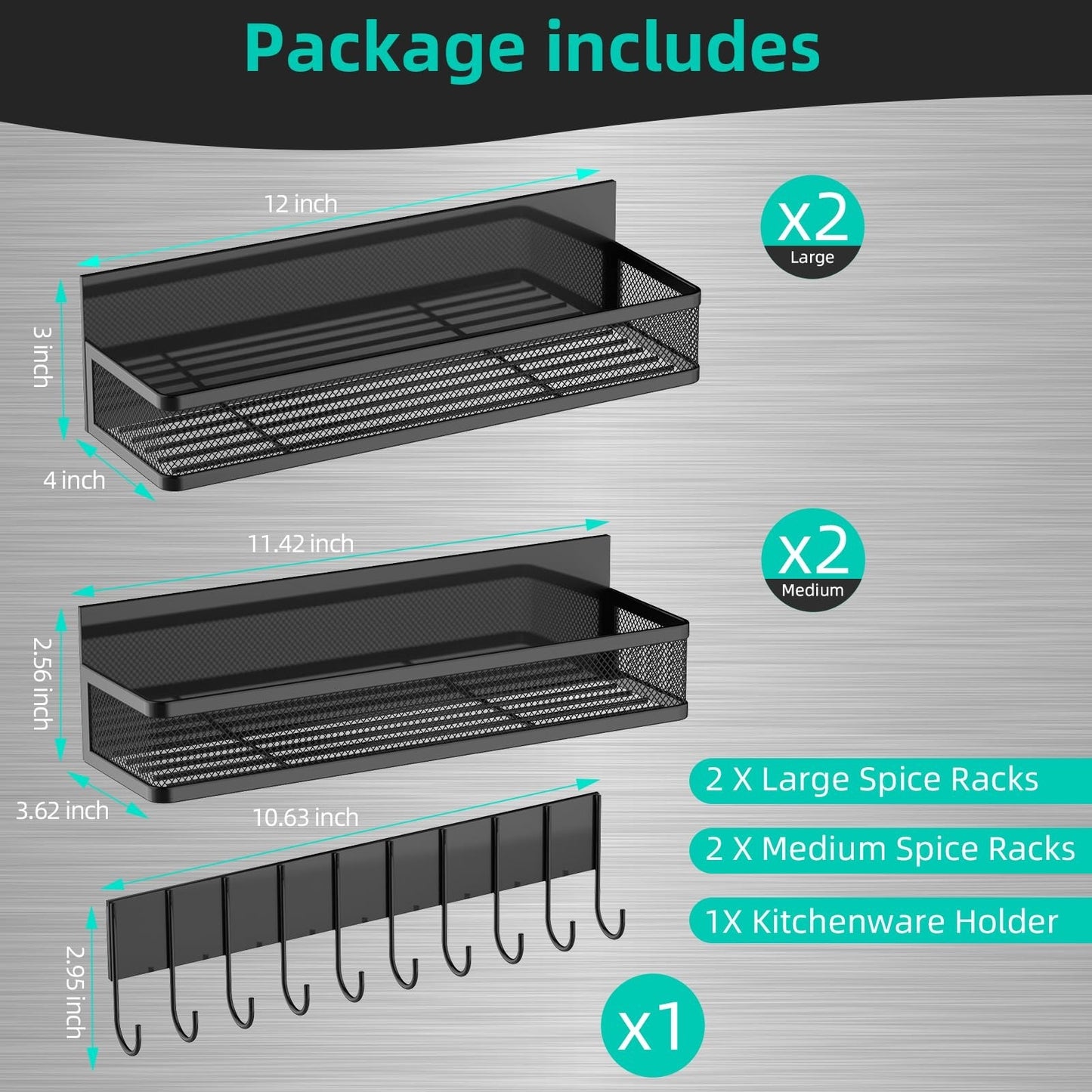 New Magnetic Shelf Moveable Magnetic Fridge Organizer  Rack Seasoning Organizer Spice Rack for Refrigerator