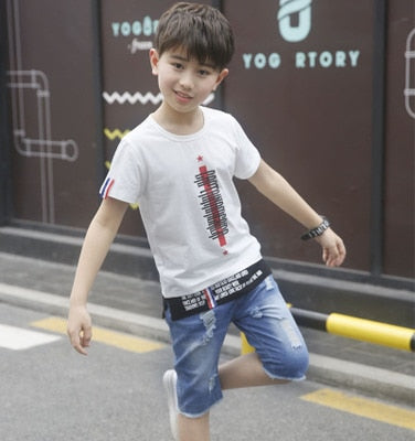 Teenage Boy Clothes Children Clothing Set Cotton Sweatshirt + Pants Two-Piece Casual Sequins Kids Clothes