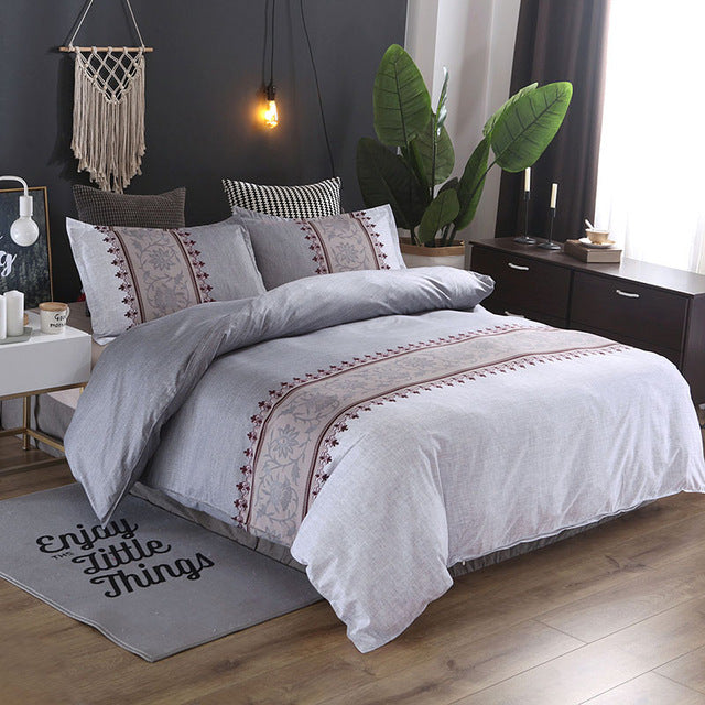 Printing Duvet Cover Sets Polyester Plain Printed Bedding Set Reactive Printing Duvet Cover With Pillowcases Bedding Set