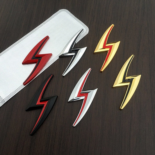 Rear tail sticker, engine hood sticker, creative metal sticker, lightning sticker