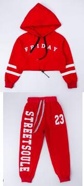 Kids Hip Hop Dance Costumes Girls Long Sleeve Sports Suit Children Jazz Hip hop Dance Clothes Wear for Girl 6 8 10 12 Years