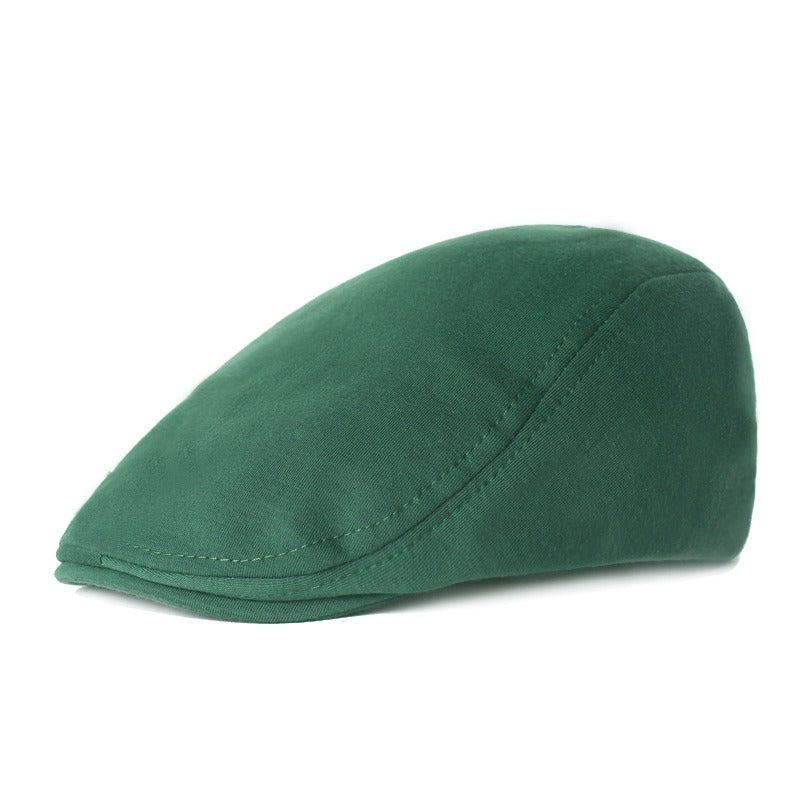 Woolen Duvet Hat Men's Solid Beret Casual Retro Forward Hat Spring Autumn Sun Visor Hat Women's Hat