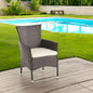 Clementine Outdoor Multibrown PE Wicker Dining Chairs (Set of 2)