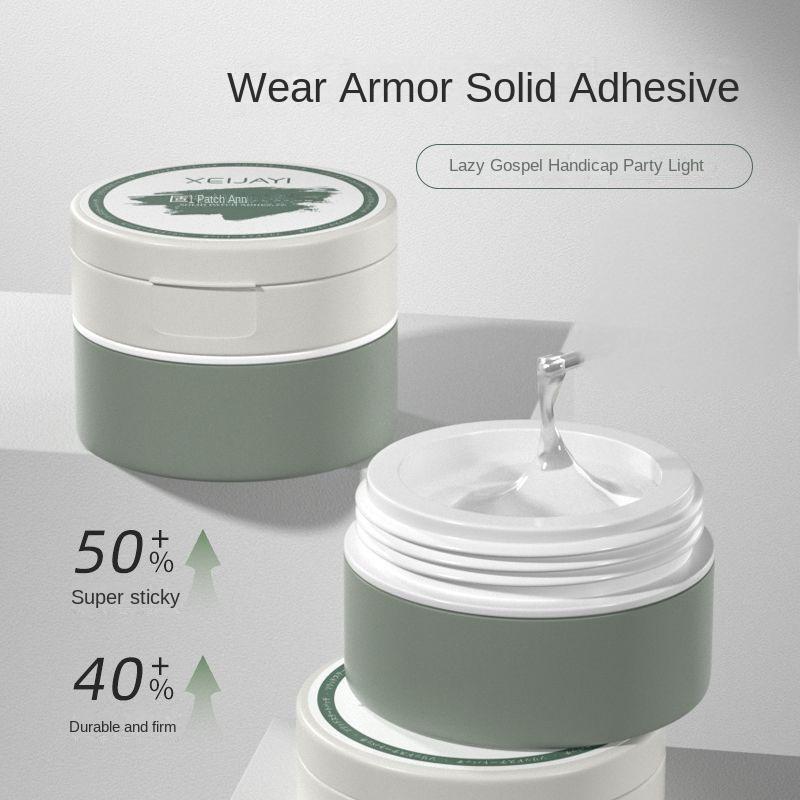 Solid state patch adhesive tank armor plate adhesive=solid paste without damaging the armor or sticking to the hands