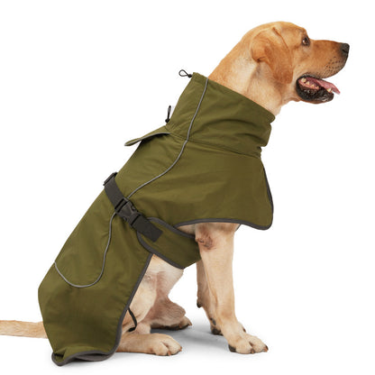 Waterproof Dog Jacket with Fleece Lining for Cold & Outdoor. Reflective, in Colors like Black, etc.