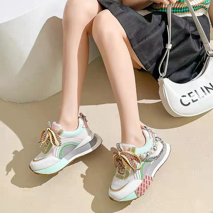 Women's Sneakers Retro Style Original Design Shoes Women Fashion Colorful Original Thick Sole Casual Sneakers For Lady