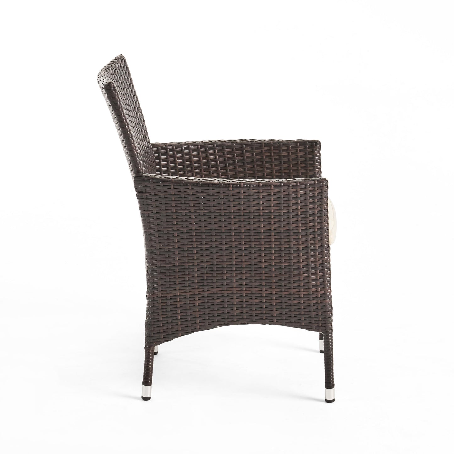 Clementine Outdoor Multibrown PE Wicker Dining Chairs (Set of 2)